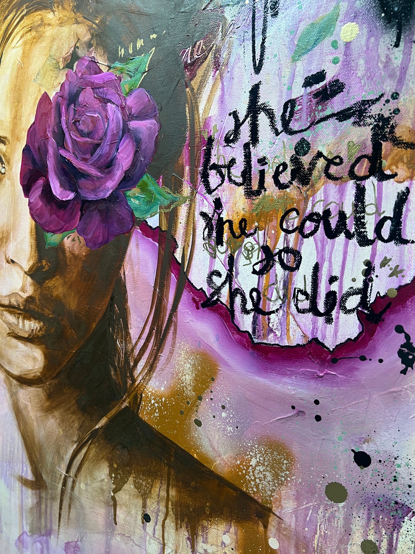 "She Believed She Could" Canvas Print