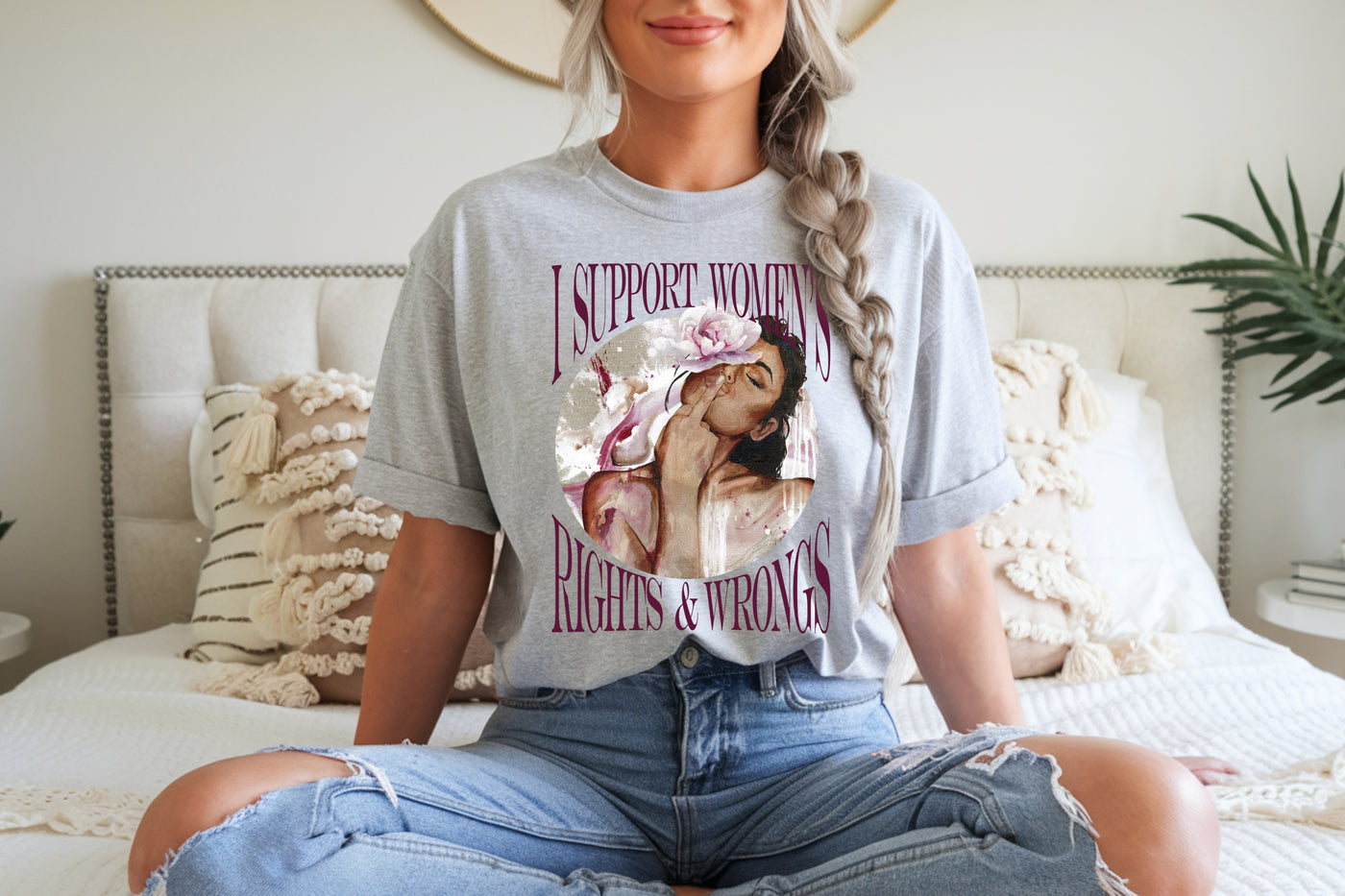 "I Support Women's Rights" ~ No Approval Needed & Proud of it! SoftStyle Boyfriend Tee