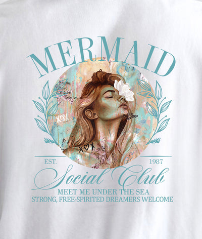"Mermaid Social Club" A Peaceful Warrior ~ SoftStyle Tee